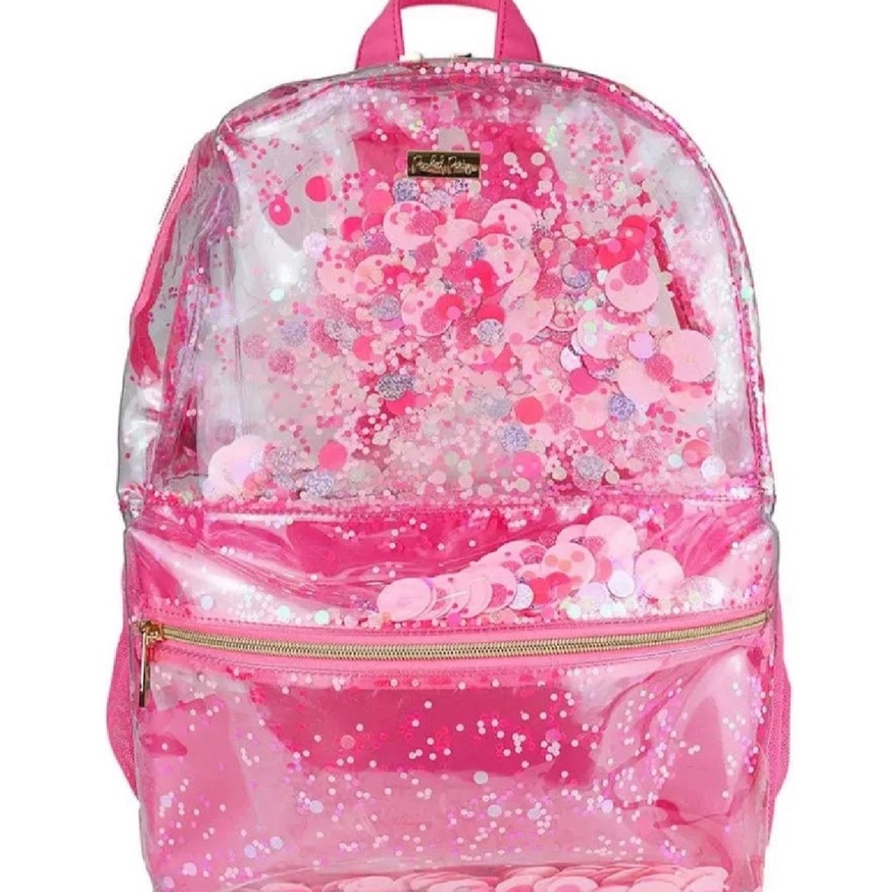 Packed Party Pink Clear Sequin Kids Backpack